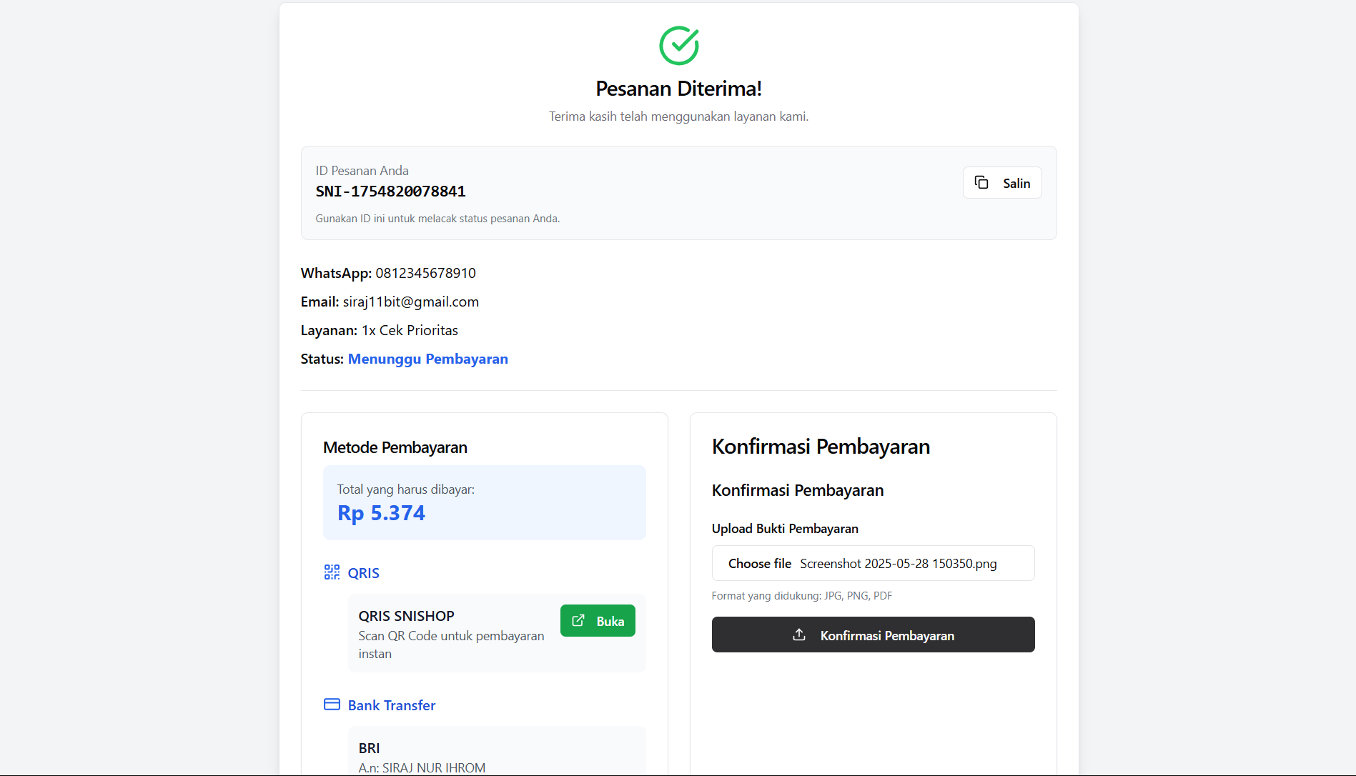 Tutorial Cara Order Bagian 5